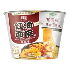 カップ即席麺 平べったい麺くて太麺　白家紅油面皮 115g 盒装 酸辣味（酸っぱ旨辛) / 紅油面皮-酸辣味 桶 115g
