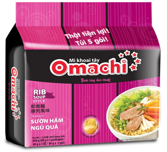 Omachi インスタント麺 豚肉風味 80g 5袋入り  ベトナム　インスタントラーメン