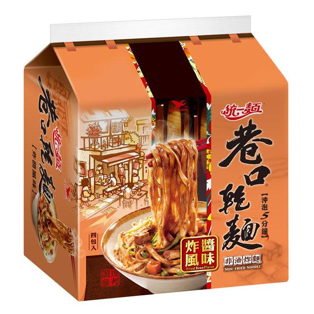 統一 巷口乾麺-炸醤風味(４食入/袋) （汁なし混ぜそば・ジャージャー麺風味）100g×4