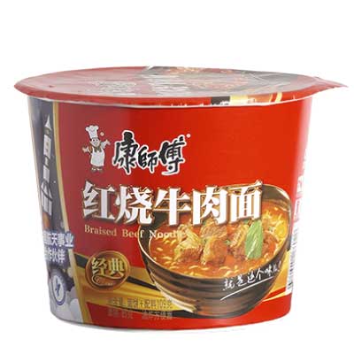 【1個からOK】康師傅 紅焼牛肉麺　カップタイプ 　113g（カンシーフー　インスタントラーメン）